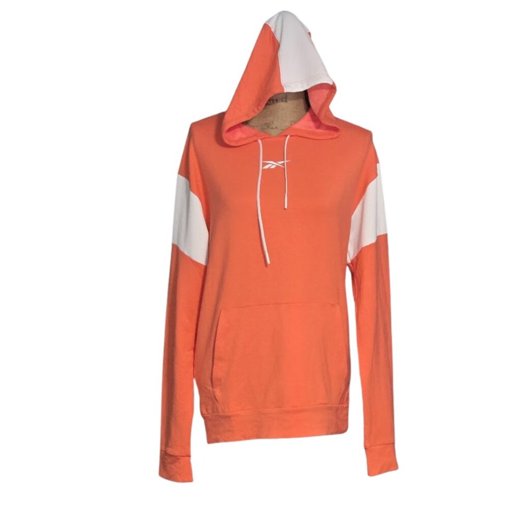 Reebok model GJ0871 pullover sweatshirt Small orange and white